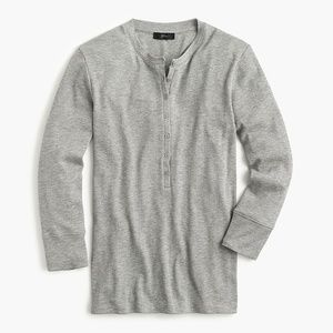 J. Crew Ribbed henley with three-quarter sleeves